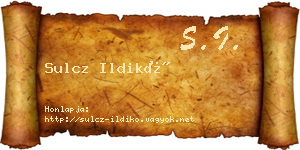 Sulcz Ildikó névjegykártya