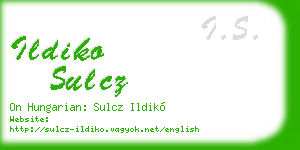 ildiko sulcz business card