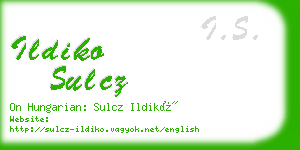 ildiko sulcz business card